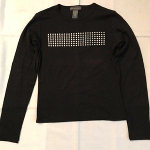 BR Black Long Sleeve Studded T-Shirt